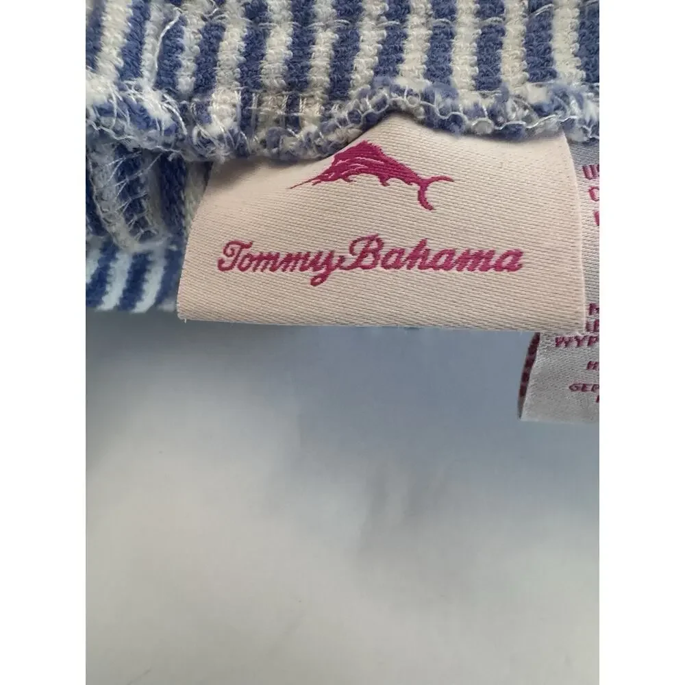 Tommy Bahama Girls Blue White Stripe Lounge Shorts Size L 10/12